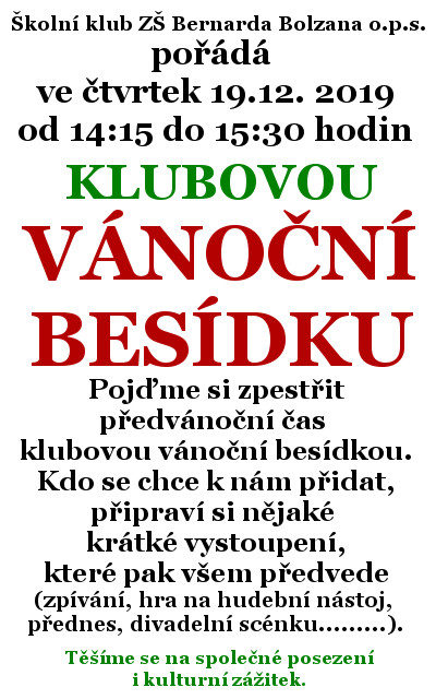 Vánoční besídka